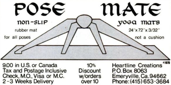 Pose Mate Yoga Mat from 1979